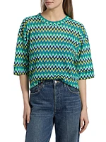 Arden Chevron Oversized Blouse