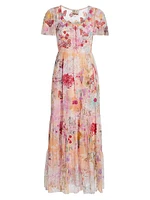 Valentina Floral Mesh Maxi Dress