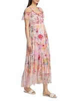 Valentina Floral Mesh Maxi Dress