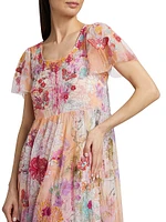 Valentina Floral Mesh Maxi Dress