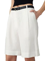 The Brody Linen Blend Bermuda Shorts