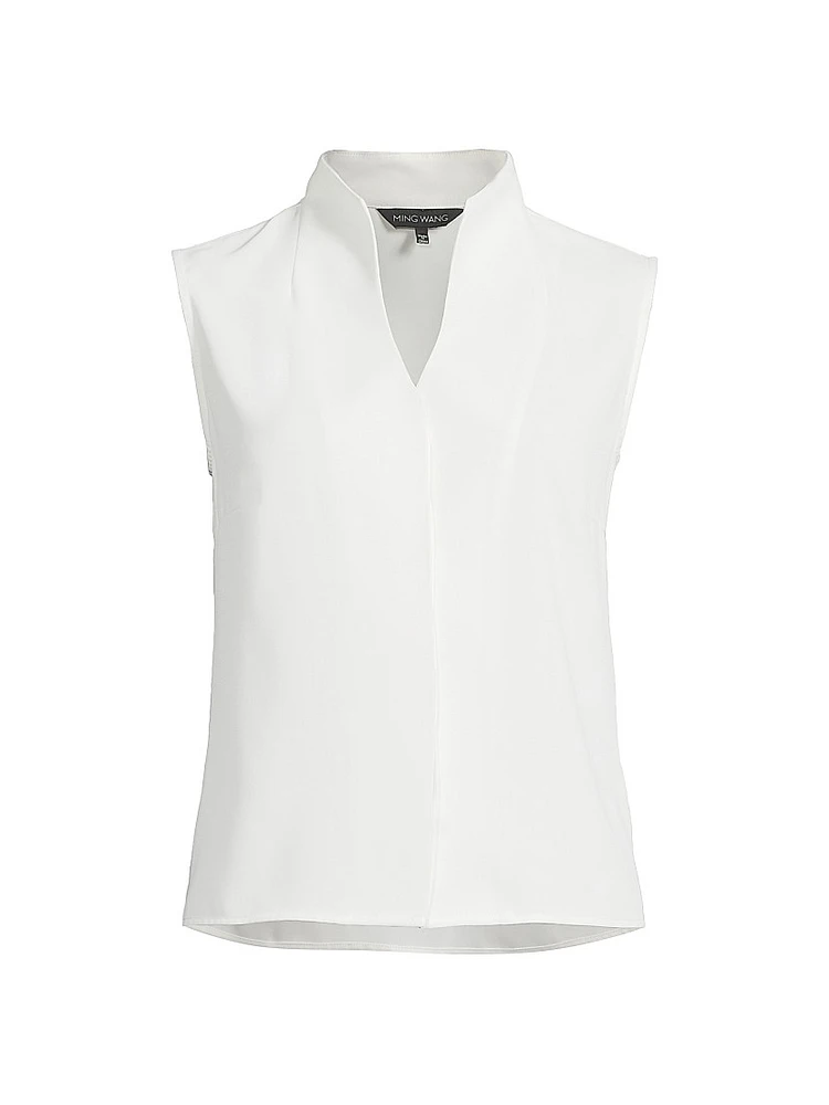 Crepe Sleeveless Top