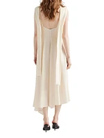 Asymmetrical Satin Crepe Dress