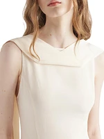 Asymmetrical Satin Crepe Dress