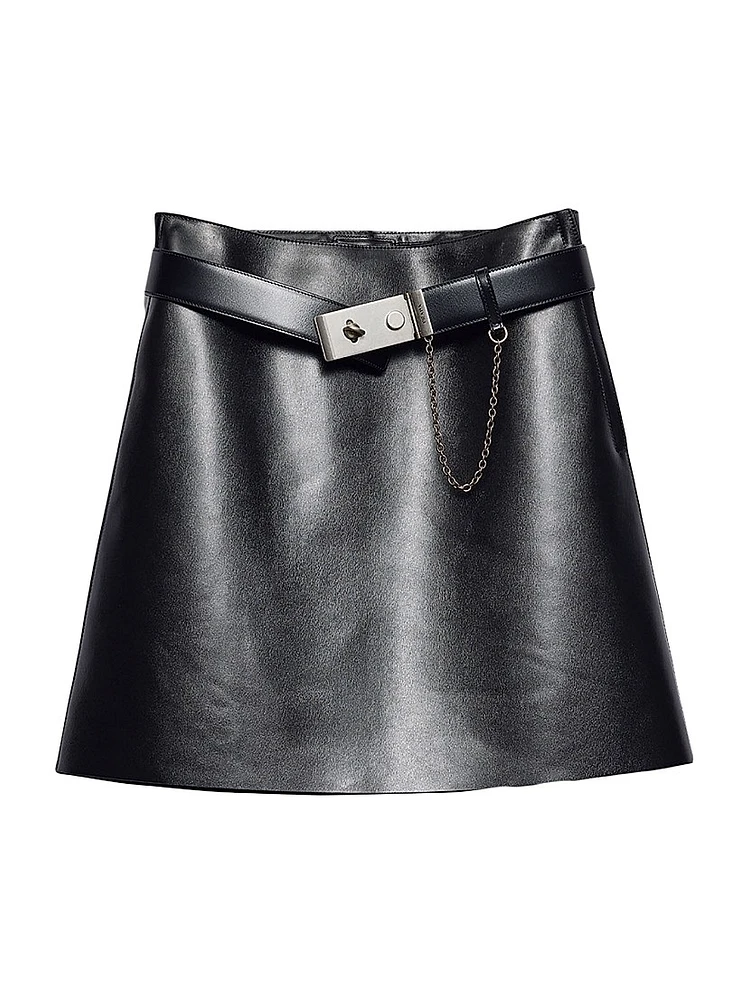 Leather Mini Skirt