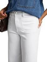 Le Slim High-Rise Flared Cropped Jeans