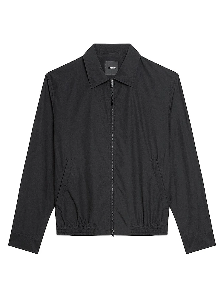 Cotton-Blend Zip-Up Blouson Jacket