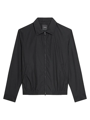 Cotton-Blend Zip-Up Blouson Jacket