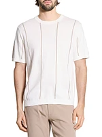 Striped Fine-Knit Cotton Crewneck T-Shirt