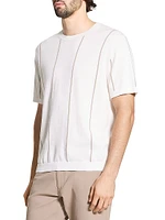 Striped Fine-Knit Cotton Crewneck T-Shirt