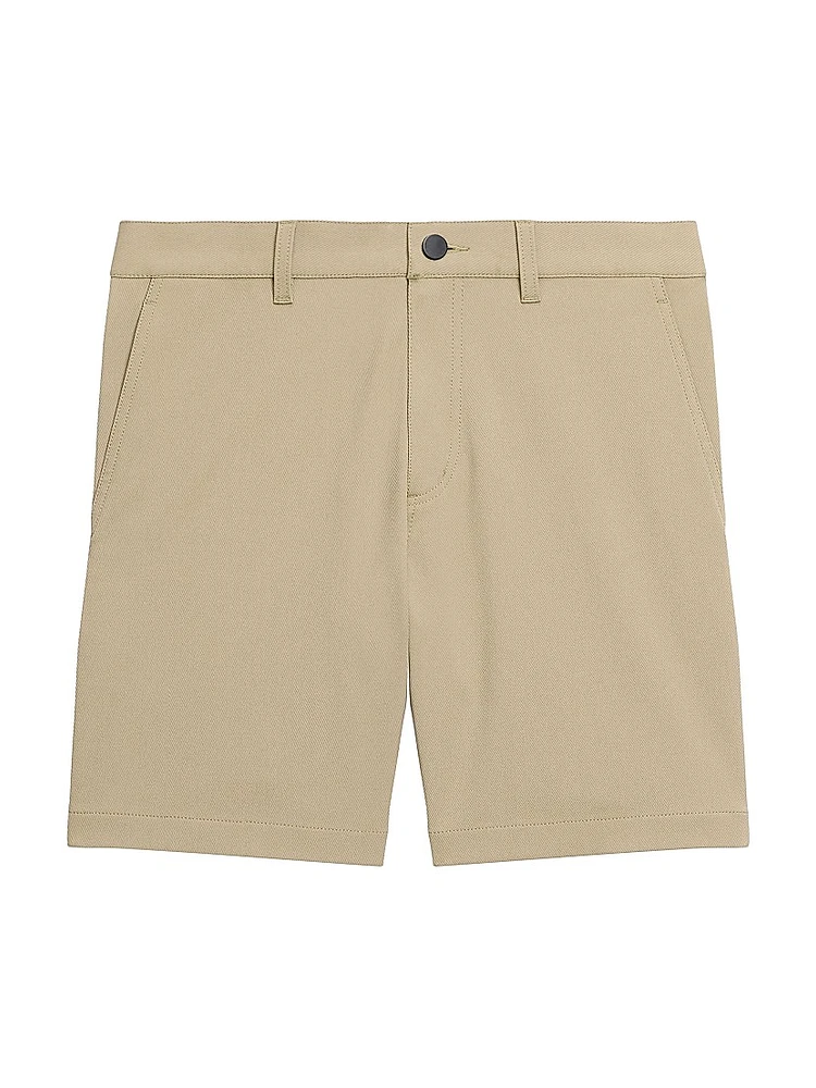 Cotton-Blend Mid-Rise Shorts