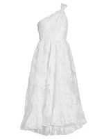 Asilia Paper Floral Organza Midi-Dress