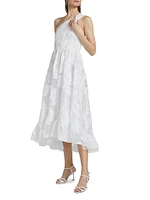 Asilia Paper Floral Organza Midi-Dress