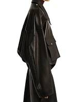 Owey Leather Bomber Jacket