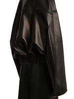 Owey Leather Bomber Jacket