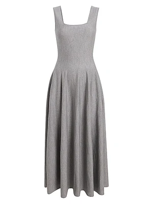 Jodie Wool Pleated Maxi Dress