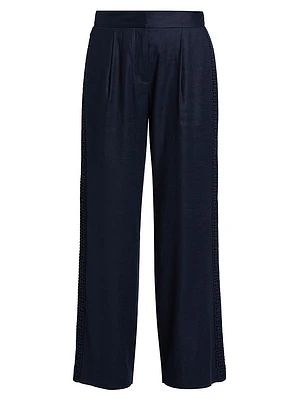 The Aster Crochet Inset Linen Pants
