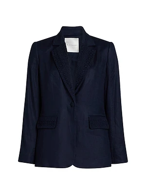The Aster Embroidered Linen Jacket