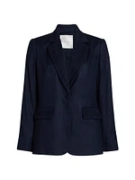 The Aster Embroidered Linen Jacket