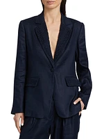The Aster Embroidered Linen Jacket