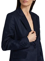 The Aster Embroidered Linen Jacket