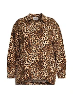Quinn Leopard Button-Front Shirt