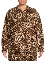 Quinn Leopard Button-Front Shirt