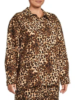 Quinn Leopard Button-Front Shirt