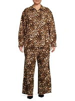 Quinn Leopard Button-Front Shirt
