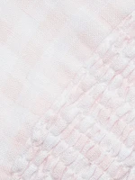 Amorana Checked Linen Crop Top