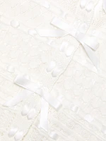 Roseline Bow Pointelle-Knit Cardigan