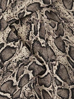 Aria Python-Print Double-Breasted Trench Coat