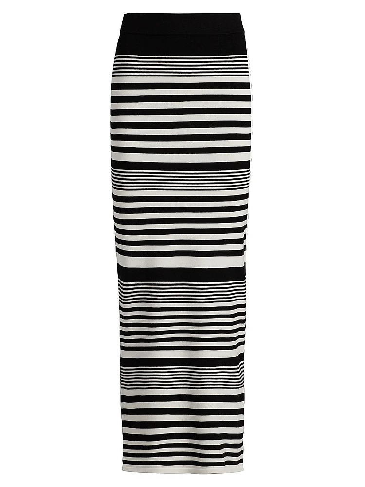 Tamika Striped Knit Column Maxi Skirt