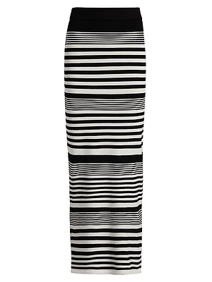 Tamika Striped Knit Column Maxi Skirt