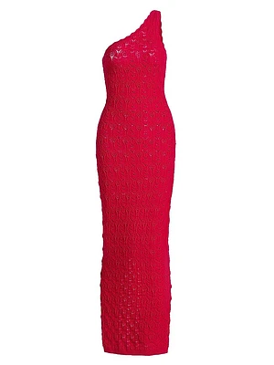 Zelda One-Shoulder Knit Maxi Dress