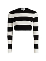 Kelani Striped Knit Crop Top