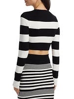 Kelani Striped Knit Crop Top