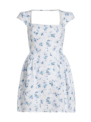 Oaklyn Floral Linen Minidress
