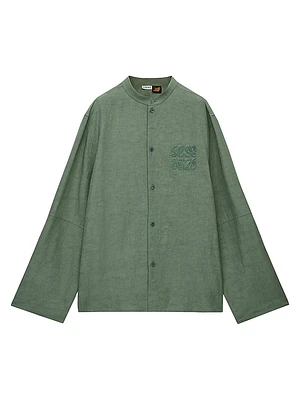 LOEWE x Paula's Ibiza Monogram Woven Long-Sleeve Shirt