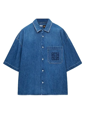 LOEWE x Paula's Ibiza Denim Short-Sleeve Shirt