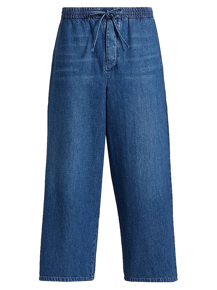 LOEWE x Paula's Ibiza Drawstring Cropped Jeans