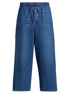 LOEWE x Paula's Ibiza Drawstring Cropped Jeans