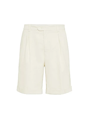 Bermuda Shorts Cotton Narrow Wale Corduroy