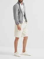 Techno Piqué Polo Shirt with Half Zip
