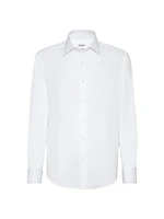 Sea Island Cotton Twill Slim Fit Tuxedo Shirt