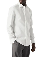 Sea Island Cotton Twill Slim Fit Tuxedo Shirt