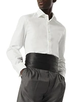 Sea Island Cotton Twill Slim Fit Tuxedo Shirt