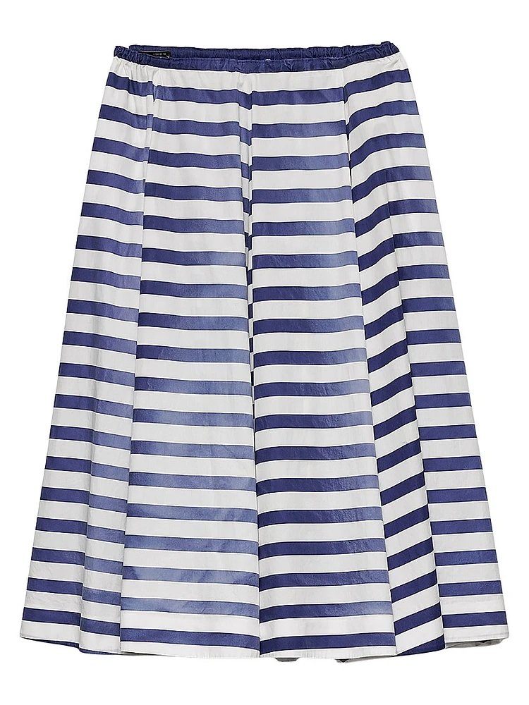 Striped Old Poplin Full Skirt