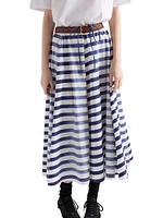 Striped Old Poplin Full Skirt