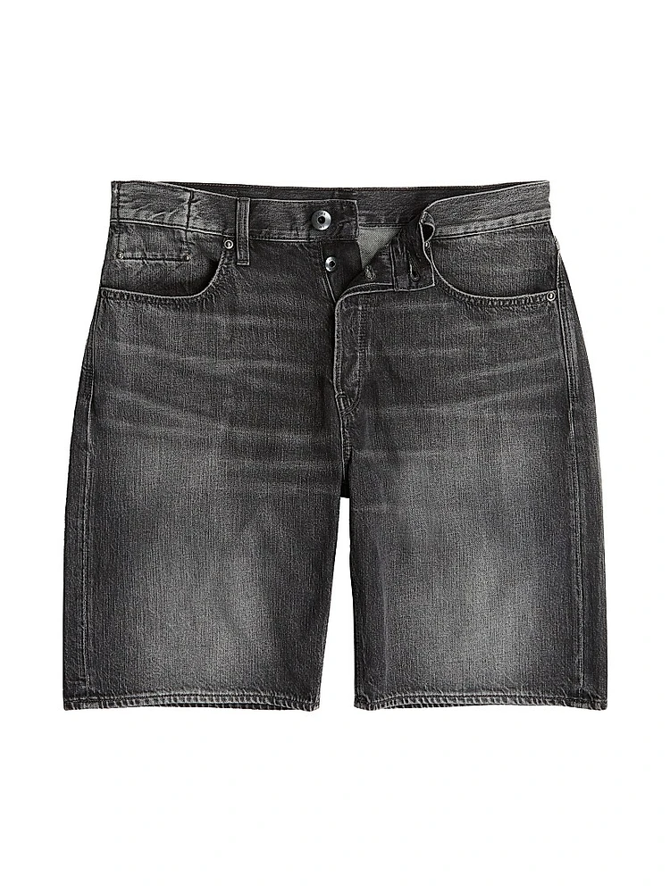 Dakota Washed Denim Mid-Rise Shorts